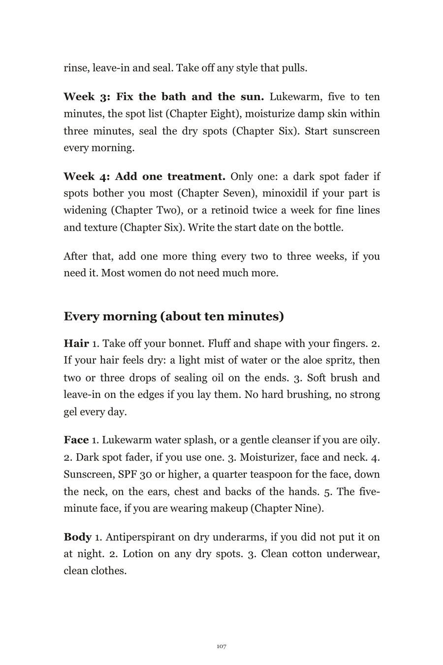 Book page: every morning in about ten minutes